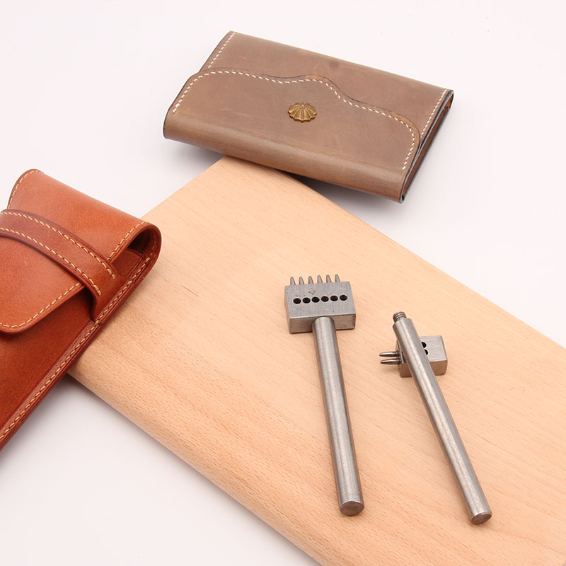 Handmade leather DIY row punch round chop round hole punch Spacing round punch Leather production suture punch punch