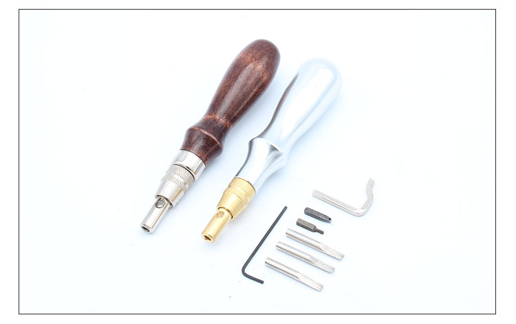 xử lý thiết bị Trench da đa chức năng xử lý gỗ được vát Edger Edger Tự làm công cụ da - Công cụ & vật liệu may DIY thước dây may đồ