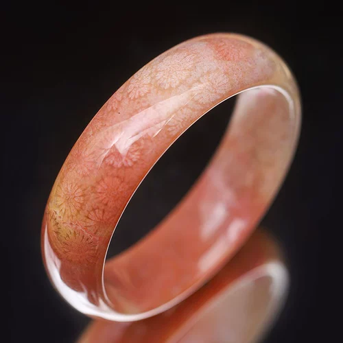 Коралловая природная руда, женский браслет