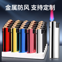 High-end 50-piece metal windproof lighter thickened and durable custom-made disposable lighter custom-printed new style