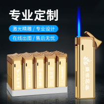 50 full boxes of high-end metal windproof lighters customized with printing and explosion-proof inflatable disposable lighters in batches