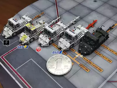 08 Hakar 1 200 Airport Ground Komatsu Komatsu WT-250 Passenger Tractor Aircraft Scene Model
