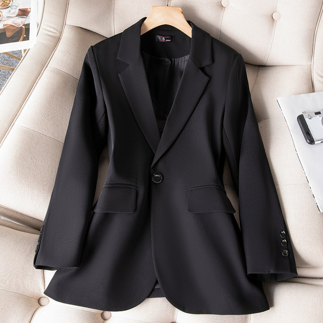 Coffee-colored suit jacket female 2022 new autumn temperament large size early autumn casual high-end fried street small suit autumn