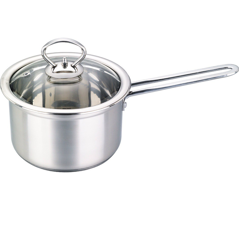 European-style milk pot, stainless steel milk pot, soup pot, composite bottom cooking pot, single handle European-style milk pot 14CM
