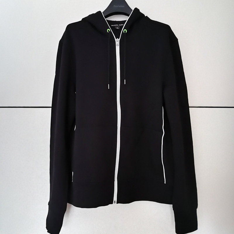 Michael Kors New Autumn and Winter Men's Fashion Casual Hooded Solid Color Warm Long-Sleeved Sweatshirt Zipper Jacket
