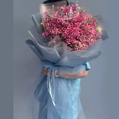 Gypsophila Crown Stars a bouquet of Eternal Flowers big bunch of real dry flowers to send girlfriends and girlfriends to propose marriage