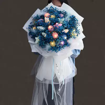 Shake sound with the same starry candy ball light bouquet 520 to send lovers and girlfriends real marriage proposal girlfriend creative gifts