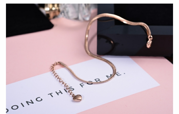 Phiên bản Nhật Bản và Hàn Quốc của thời trang mới 18K vàng hồng titan thép vòng chân nữ khí chất rắn xương chuỗi chân vòng chuỗi chân trang sức hoang dã những mẫu lắc chân đẹp nhất