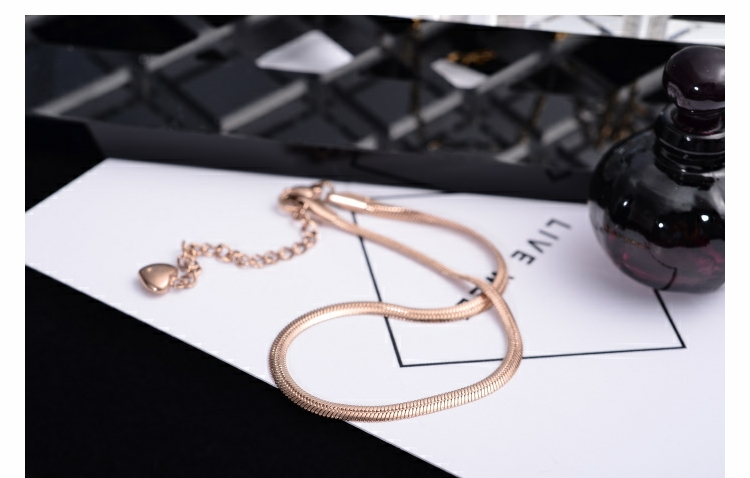 Phiên bản Nhật Bản và Hàn Quốc của thời trang mới 18K vàng hồng titan thép vòng chân nữ khí chất rắn xương chuỗi chân vòng chuỗi chân trang sức hoang dã những mẫu lắc chân đẹp nhất