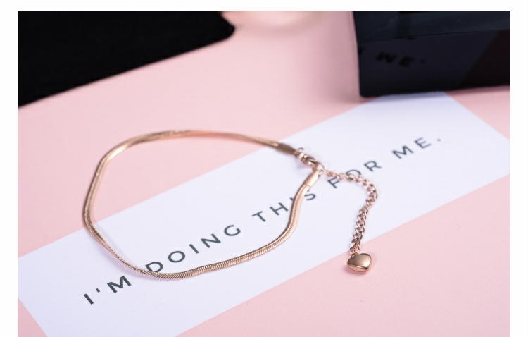 Phiên bản Nhật Bản và Hàn Quốc của thời trang mới 18K vàng hồng titan thép vòng chân nữ khí chất rắn xương chuỗi chân vòng chuỗi chân trang sức hoang dã những mẫu lắc chân đẹp nhất