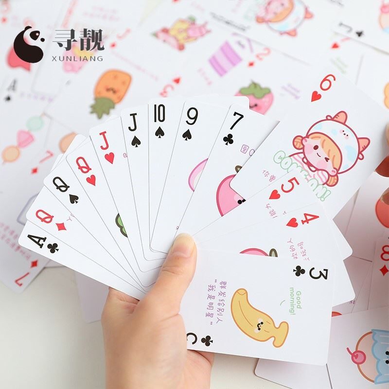 Lovely creative student poker card card for girl personality interesting children's card game