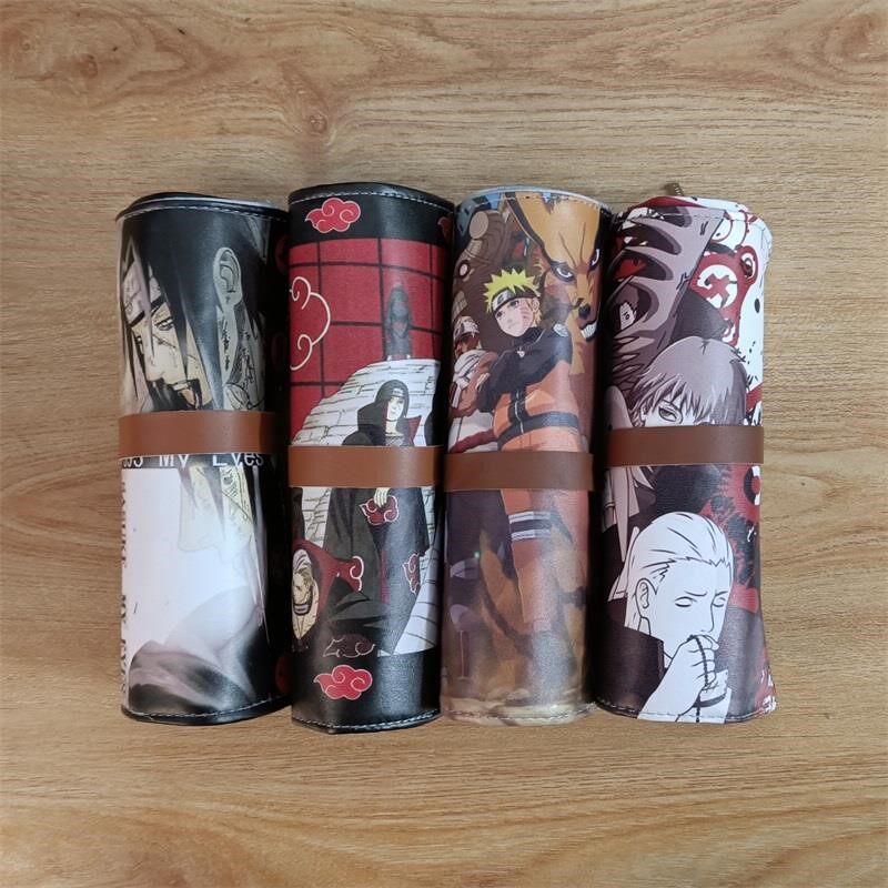 Firework ninja pencil case pen pouch Xiaotissue Write wheel eye scroll pen holder primary and middle school student stationery bag Cartoon Perimeter