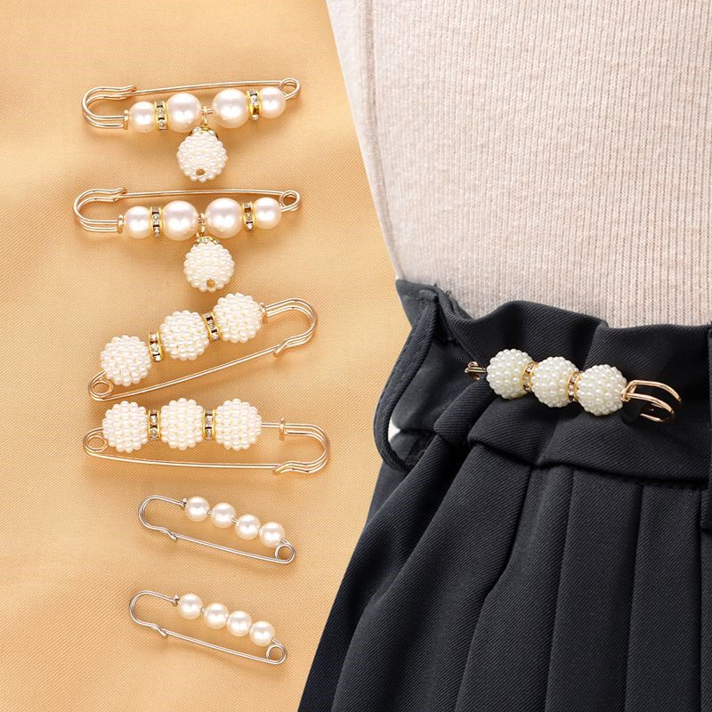 Pants waist size change small skirt waist pin adjustment anti-light button cardigan clip brooch female