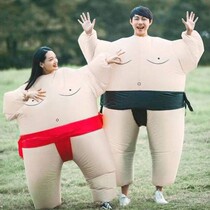 The photo studio couple funny table performance wrestling fat sumo inflatable clothes funny props travel doll costume