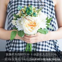 Cinemas Tour Lawn Wedding Bride Holding Flower Forest Department Fleshy Handset Flower Garden Style Bridesmaid Hollow