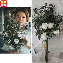 Mori white flower simulation olive black fruit holding flower wedding photography photography bride shooting flower photography flower