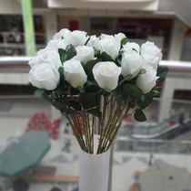 Photo studio photography props wedding location decoration flower simulation White Rose Bar real scene flower Rose