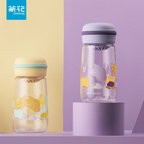 Tea Flowers Cute Little Schoolgirls Water Glasses Plastic Portable Sports Travel Home Summer Freshener cup Trend