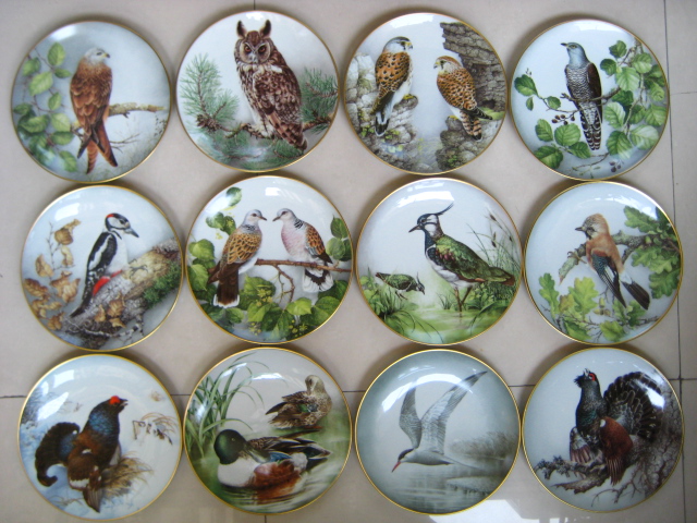 Limoges, France Limoges International Bird Protection Commission-A full set of limited collection plates for rare birds