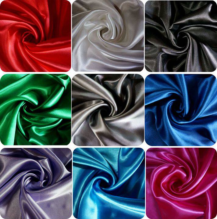 Color Din Fabric Five Satin Fabric Dance Play Out of Decorative Silk Satin Bridal Background Gown Fabric