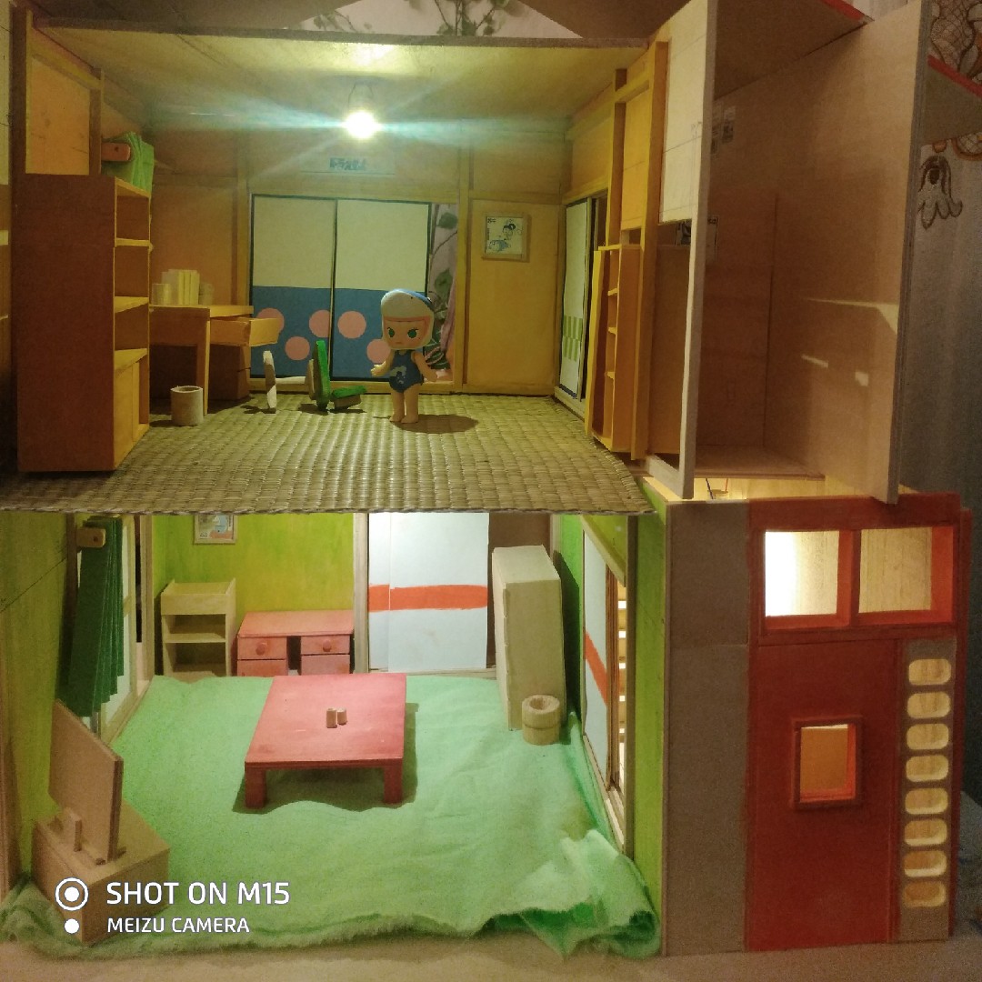 Doraemon Dreamdsmen Room Model Diy Hand-imitation Simulation Building Machine Assembly Wooden Material Pack