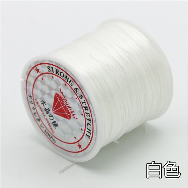 Vòng tay dây chuyền pha lê dây đàn hồi phẳng dây đàn gia súc DIY dây cao su dây chuyền hạt đeo dòng hổ phách hạt dây - Vòng đeo tay Clasp thạch anh tóc xanh