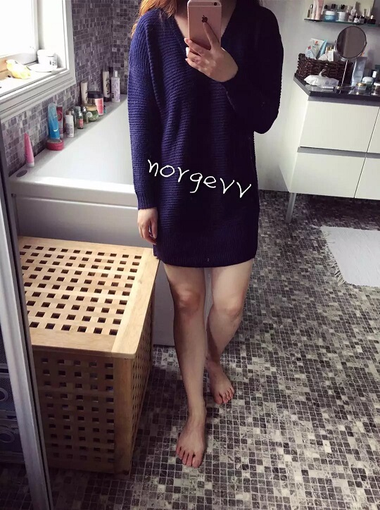 Norway Buys Scandinavian Niche Danish Designgestuz Alpaca Sweater V-Neck Warm and Versatile