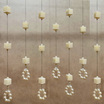 Clothing store crystal ring hanging pearl hanger hanging chain clothes chain bead chain display rack ceiling hanging clothes hanger