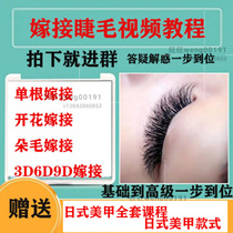 Michen tutorial video eyelashes grafting single root planting camellia flowering 369D Japanese introductory learning full course