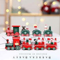 Christmas decorations Wooden train ornaments Childrens Christmas gifts Gift desktop decoration ornaments