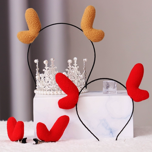 Красный ободок, детские шпильки для волос для взрослых, рождественский декор, аксессуар для волос, ювелирное украшение, подарок на день рождения