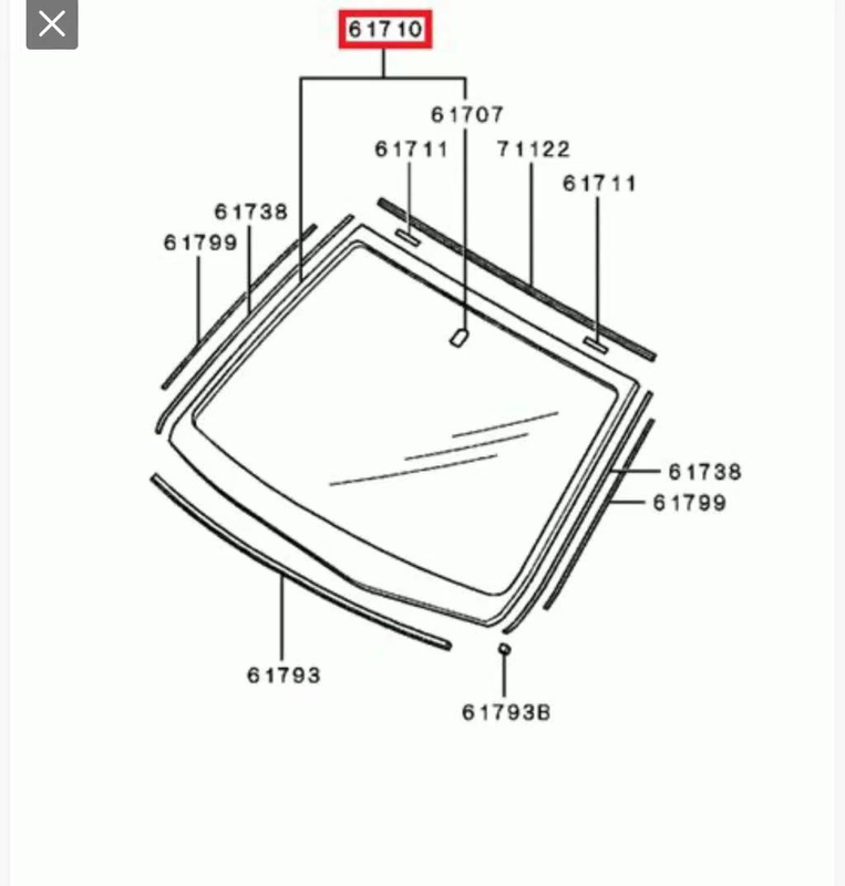 Mitsubishi Evo Ct9A Front Windshield Mr991633