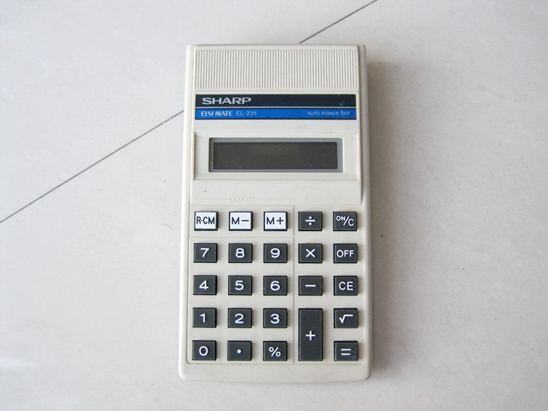 Collection Grade SHARP Sharp Original Dress EL-230 Calculator Old Antique Operator Collection Using Furnishing