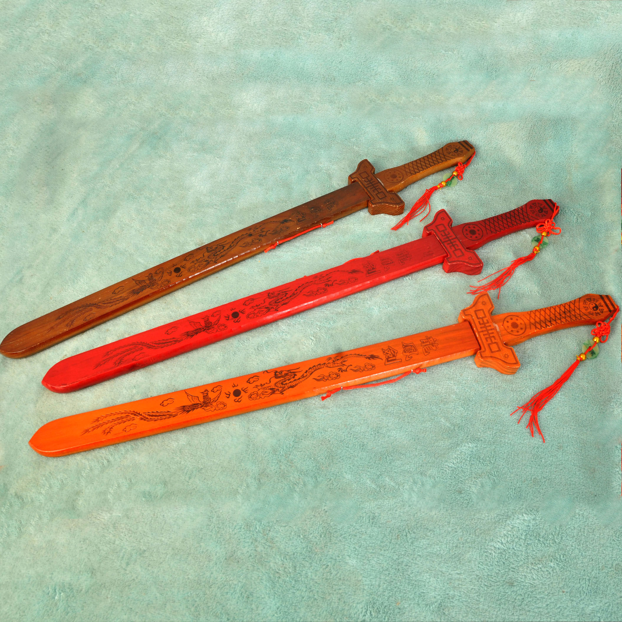 New dragon and phoenix sword children's toy wooden sword COSPLAY props stage performance weapon tourist scenic spot wholesale