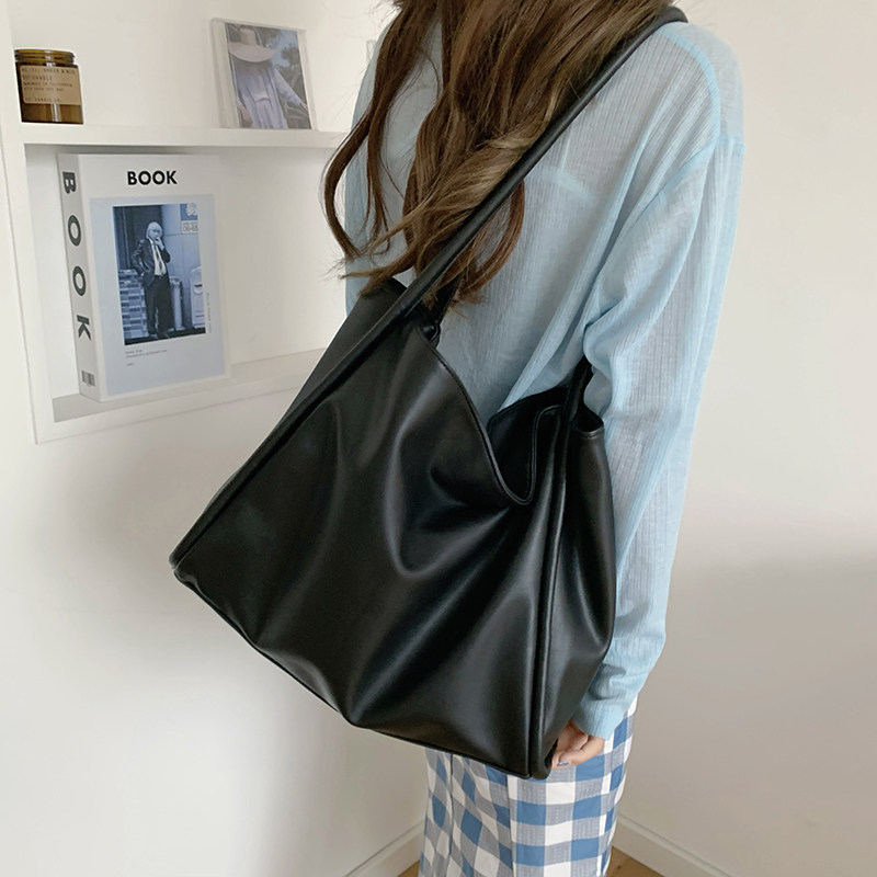 Сумка 小众质感大容量大包软皮单肩包女托特包慵懒风包包妈妈包2023新款 29534