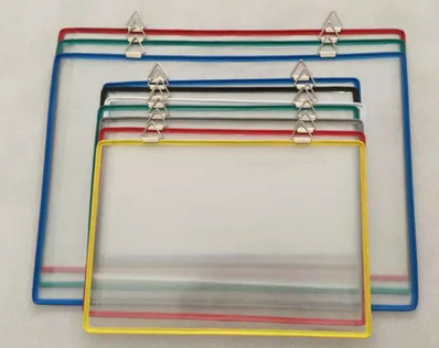 A4 double hook PVC can be suspended transparent double display bag bag container bag