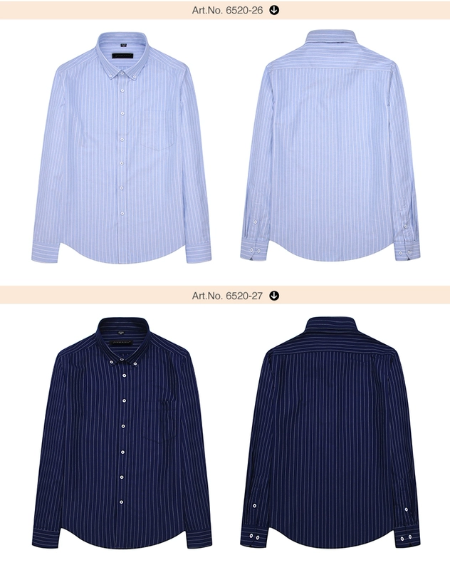 Áo sơ mi nam trung niên cotton dài tay cotton oxford áo sơ mi giản dị cha trung niên tải cỡ lớn