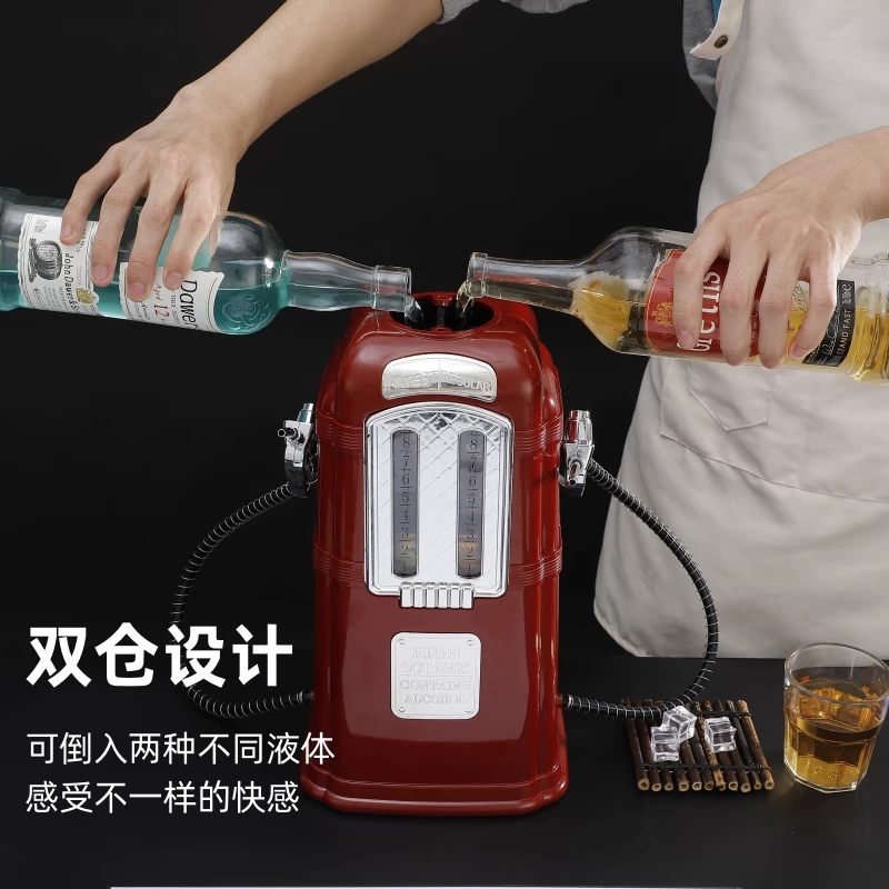 Двухголововой диспенсер для воды, барный винный.dispenser, аппарат для напитков, винный пушка, винная башня, 2-литровый бочонок пива, бочонок вина и колы, ударопрочный коммерческий