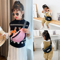 New childrens small waist bag mini messenger bag cartoon boys and girls trendy bag cute backpack fashion baby bag