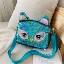 Childrens bag Cute small satchel bag girl one shoulder Korean girl messenger bag fashion small bag tide girl sequin bag