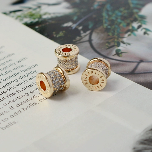 Инкрустация камня, цирконий, браслет с одной бусиной, бусины, подвеска, аксессуар, ожерелье и браслет, 14 карат, золотой цвет, микроинкрустация, 9mm