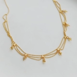 Аксессуары с кисточками, ожерелье, регулируемая цепочка ручной работы, аксессуар, материал, 14 карат, золотой цвет