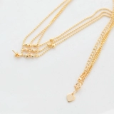 Аксессуары с кисточками, ожерелье, регулируемая цепочка ручной работы, аксессуар, материал, 14 карат, золотой цвет