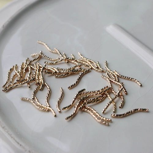 Браслет, изогнутая трубка, 14 карат, DIY, 35mm