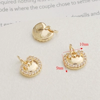 Цирконий, слиток, подвеска, 14 карат