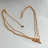 Аксессуары с кисточками, ожерелье, регулируемая цепочка ручной работы, аксессуар, материал, 14 карат, золотой цвет