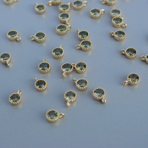 Золотой аксессуар для сумки, цирконий, подвеска, аксессуары ручной работы, 14 карат, 5мм