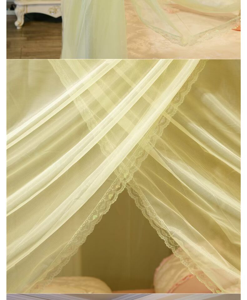 Vintage dày mã hóa gấp đôi mà không đứng cửa đơn Giường đôi lưới mã hóa 1.5m1.2 1.8x2.0 m - Lưới chống muỗi màn ngủ đẹp