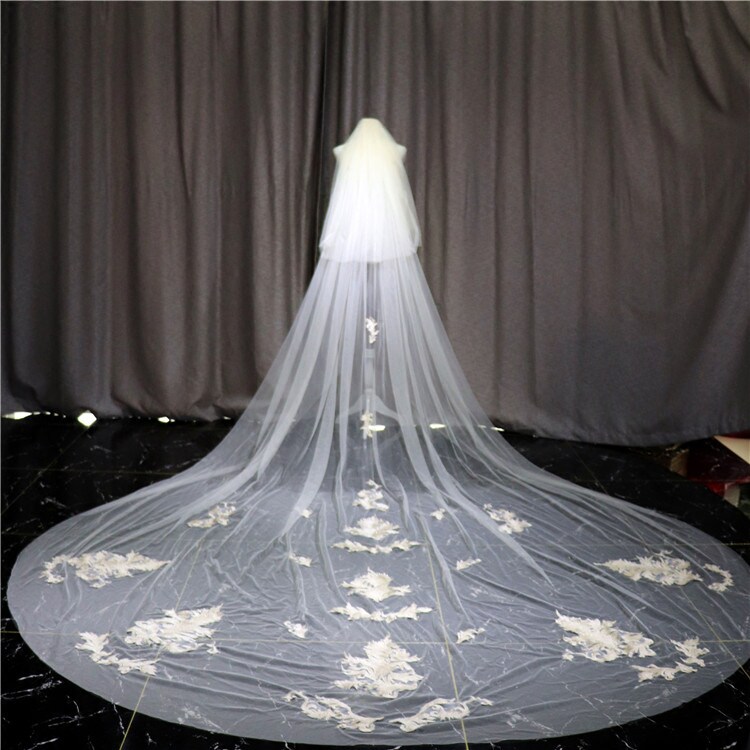 Clear Barn Pick Up Leaks Dubai Style Wedding Dresses Bridal Wedding Accessories Champagne White Soft Yarn Head Yarn