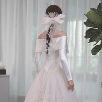 Makeup Artist Styling Matching Head Accessories Photoshoot Photography Ornament Bridal Bride Wedding Butterfly Knot Hair Accessories White